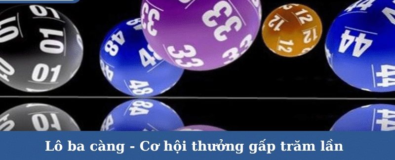 Lô ba càng với tỷ lệ thưởng 1 ăn khoảng 960 theo 3 số cuối giải đặc biệt