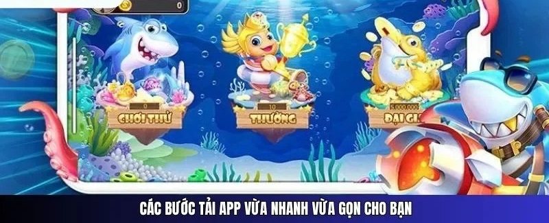 Giao diện chọn phòng khi bắn cá trên điện thoại với ba mức phòng chơi