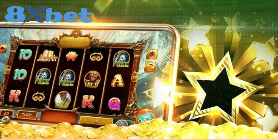 Lưới slot có biểu tượng Wild và Free minh họa volatility cao thấp