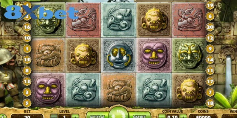 Lưới slot với bảng thông tin cược minh họa công cụ hợp lệ khi quay