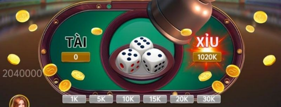 Sicbo tài xỉu với ba viên xúc xắc trên bàn cược Tài và Xỉu