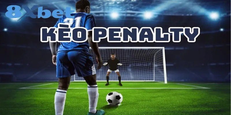 Kèo penalty minh họa cầu thủ chuẩn bị sút phạt đền trước thủ môn tại 8Xbet