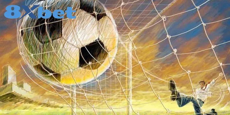 Quả bóng bay vào lưới minh họa kinh nghiệm chọn cửa thắng và cửa hòa