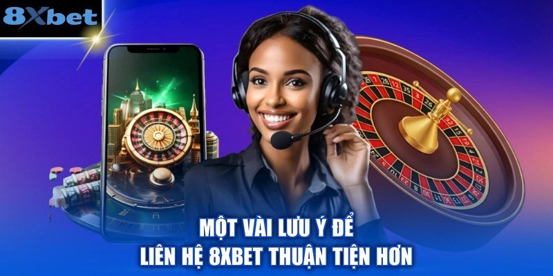 Nhân viên hỗ trợ cùng điện thoại minh họa lưu ý khi liên hệ CSKH 8Xbet