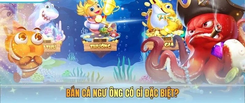 Ngư ông bắn cá với các phòng chơi và nhân vật bạch tuộc cướp biển