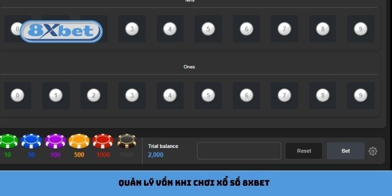 Giao diện đặt cược minh họa cách chọn kiểu đánh và quản lý vốn khi nuôi lô