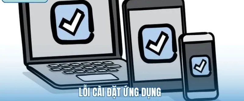 Laptop, máy tính bảng và điện thoại minh họa cách sửa lỗi cài đặt ứng dụng 8Xbet